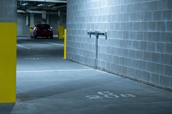 Heated parking garage
